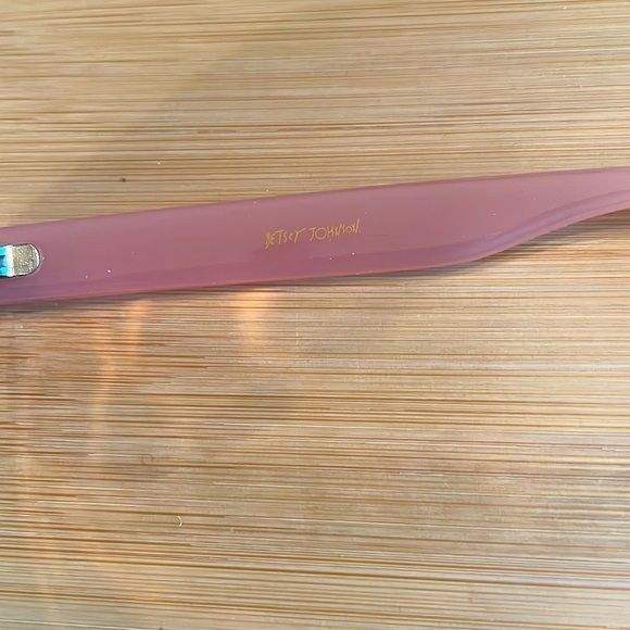 Brand New Betsey Johnson Pink Star Sunglasses Iridescent Case 100% UV Protection